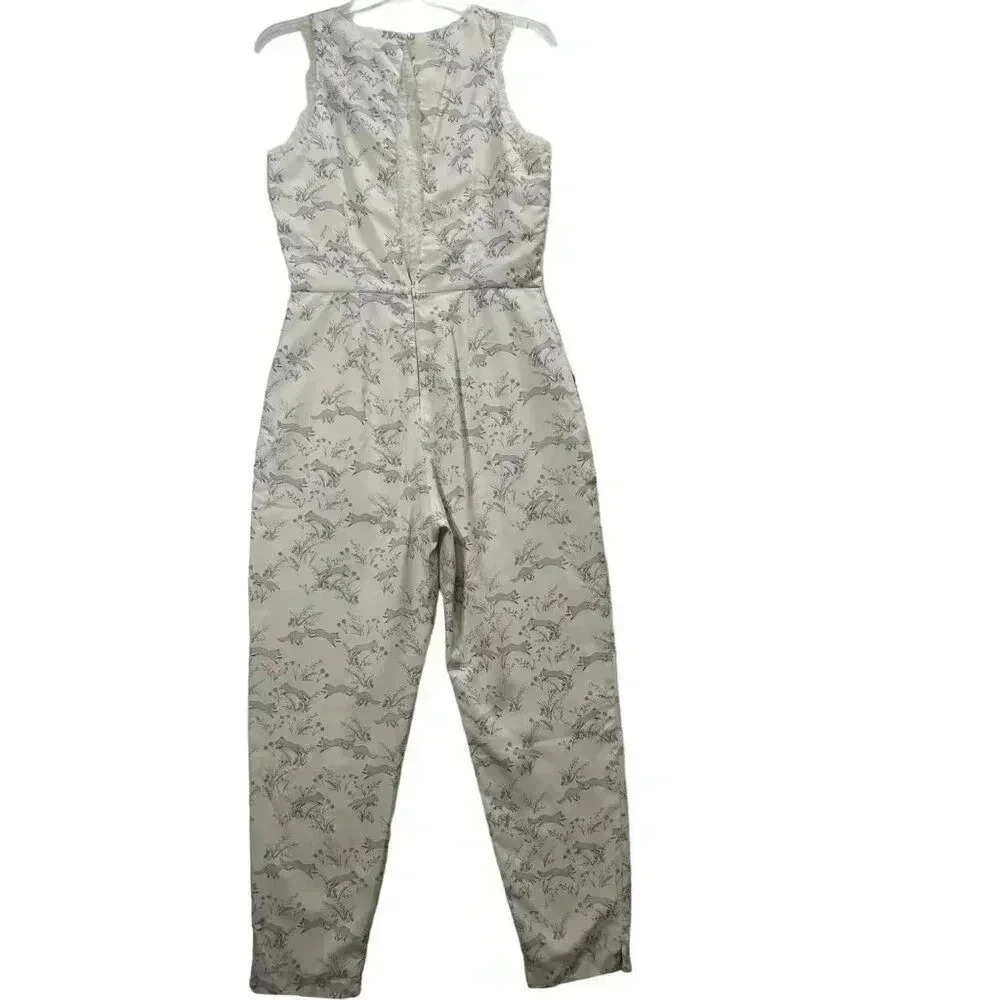 LC Lauren Conrad Runway Limited Edition Enchanted Woodlands Cropped Jumpsuit 6